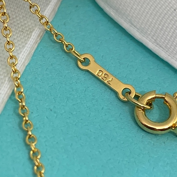 Tiffany & Co. Elsa Peretti .21 ct Diamond by the Yard Necklace 18k Box MSRP $190 - Picture 6 of 9